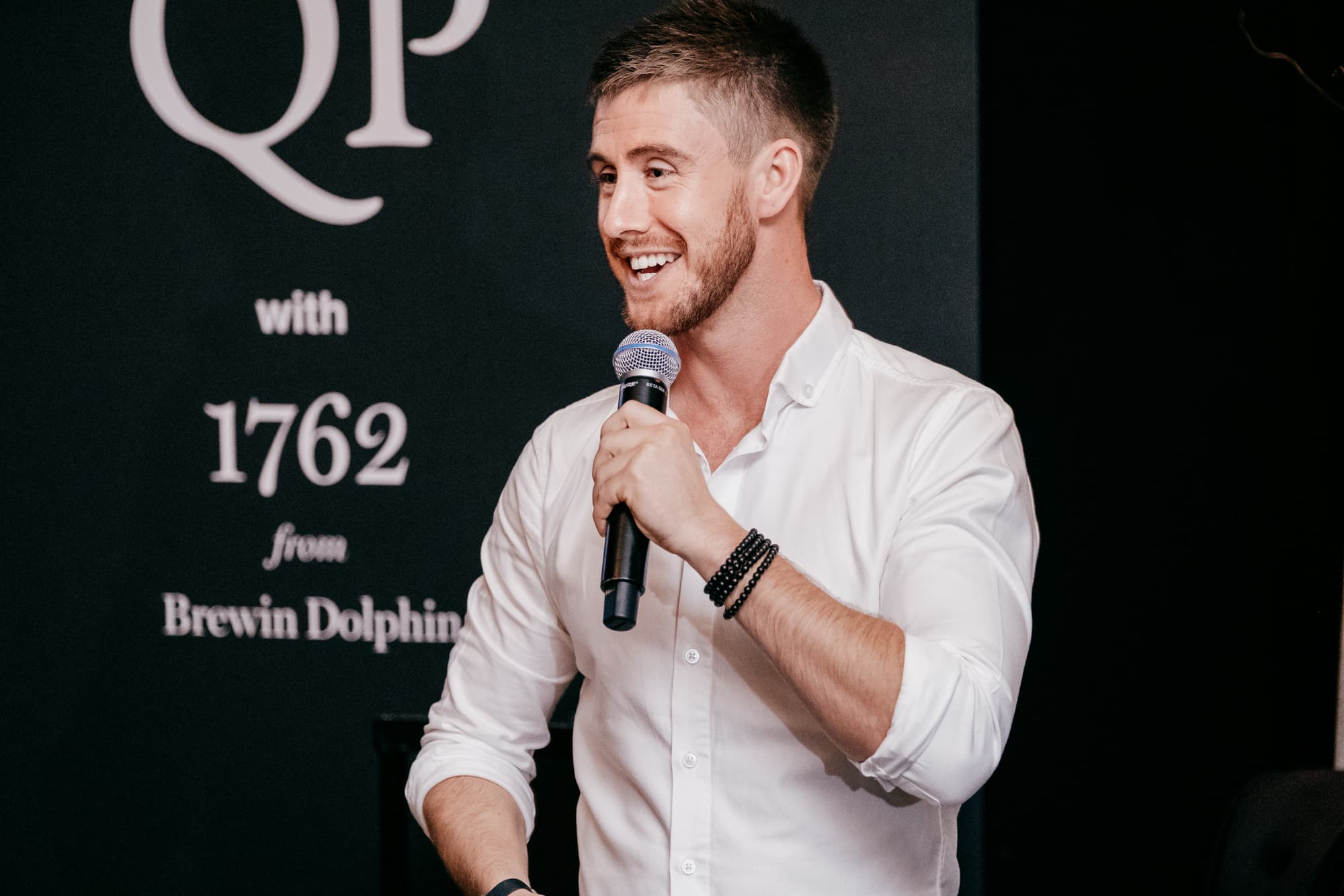 Ash Dykes speaking at corporate event