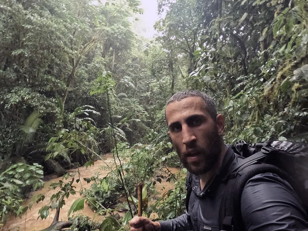 Daniel Eggington in dense Darien Gap jungle
